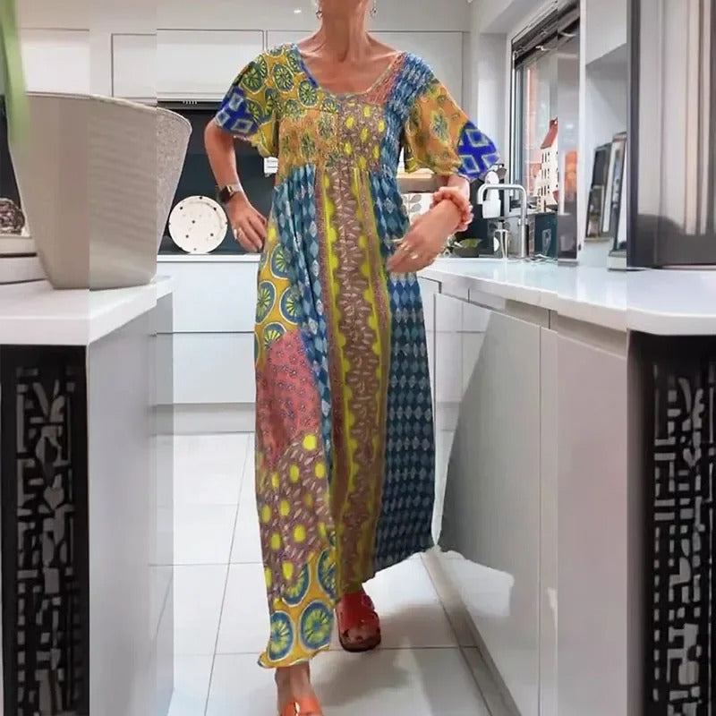 Levoire | Robe d'été simple et décontractée Jaune