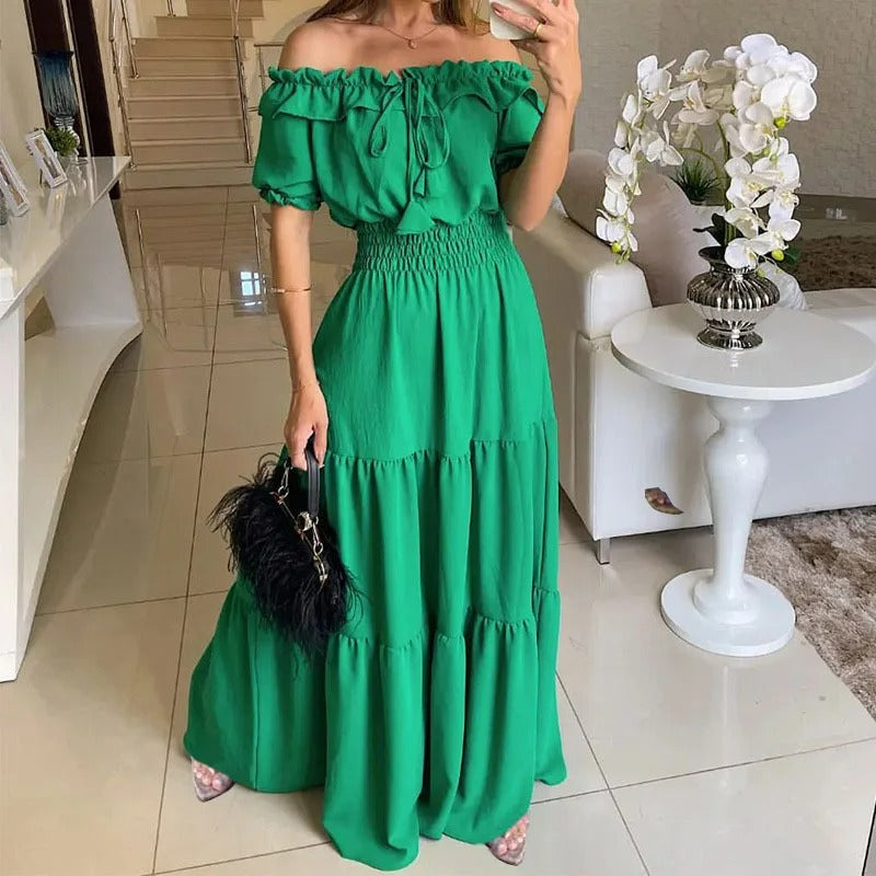 Levoire | Robe À Épaules Dénudées Vert