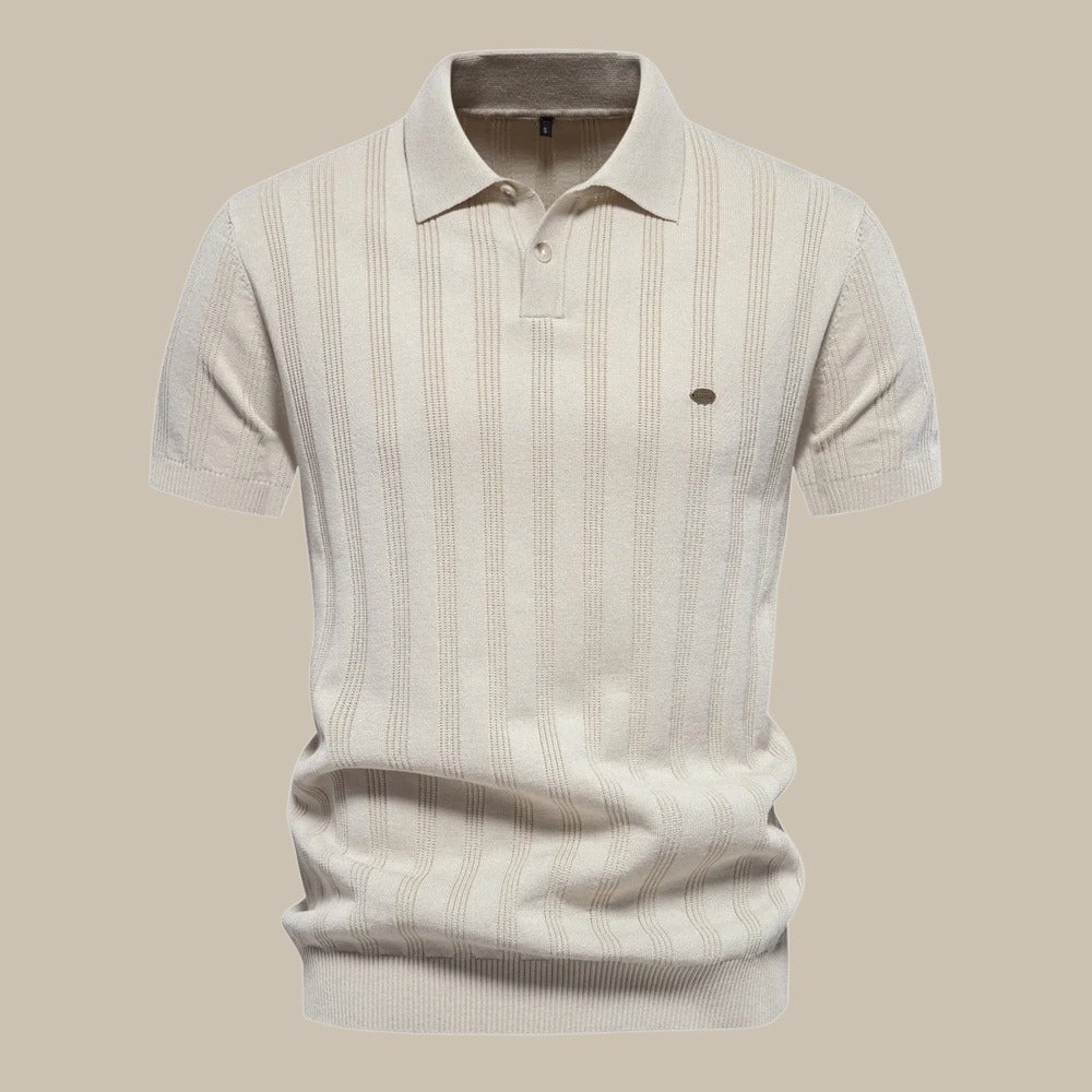 Levoire | Polo En Mérino Élégant À Manches Courtes beige