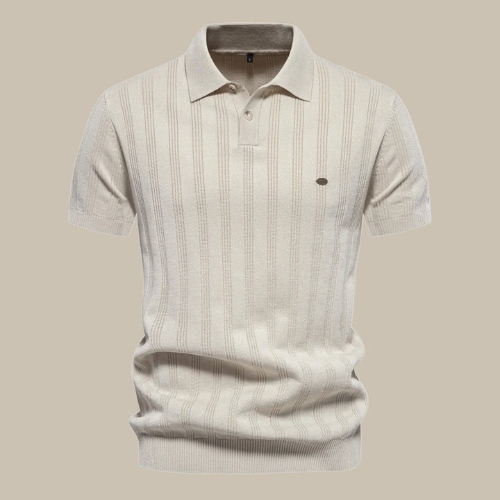 Levoire | Polo En Mérino Élégant À Manches Courtes beige