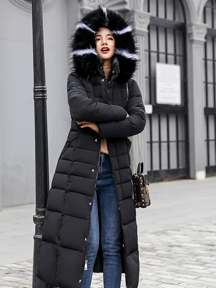Levoire | Manteau D'Hiver Long Avec Ceinture Noir