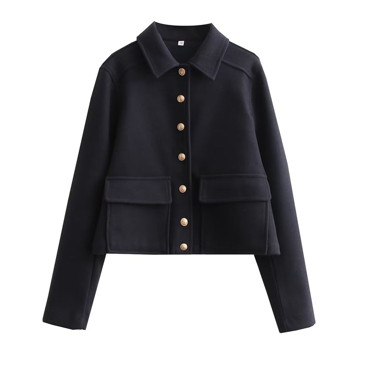 Levoire | Doudoune À Boutons Pour Femme - Hiver Noir