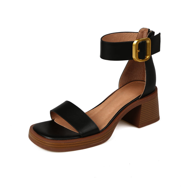 Levoire | Bottes Cuir Talon Moyen Sangles Boucles