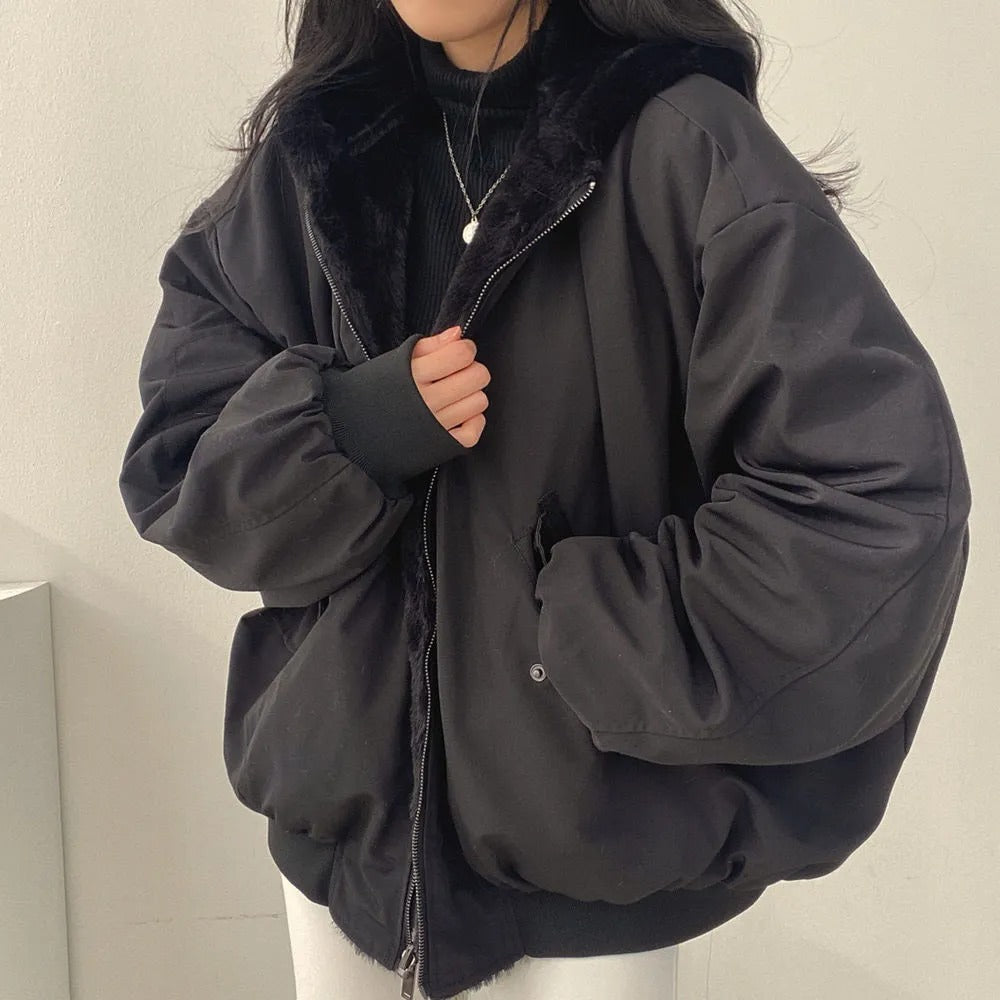 Levoire | Veste Bomber Rembourrée Réversible Pour Femmes Noir