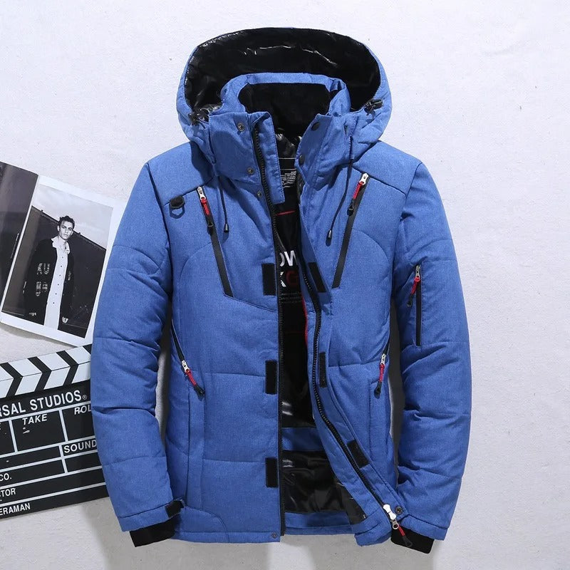 Levoire | Parka D'Hiver Homme En Duvet Bleu