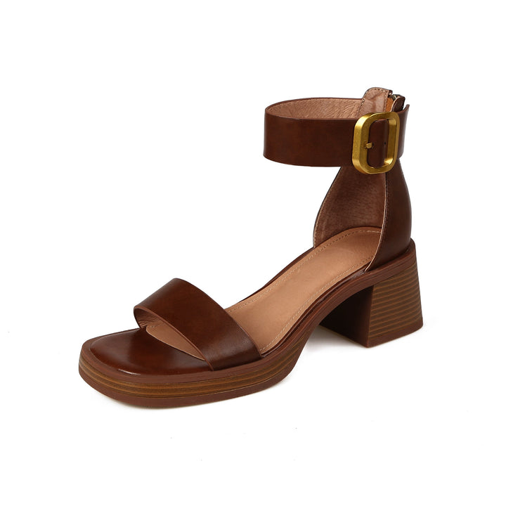 Levoire | Bottes Cuir Talon Moyen Sangles Boucles
