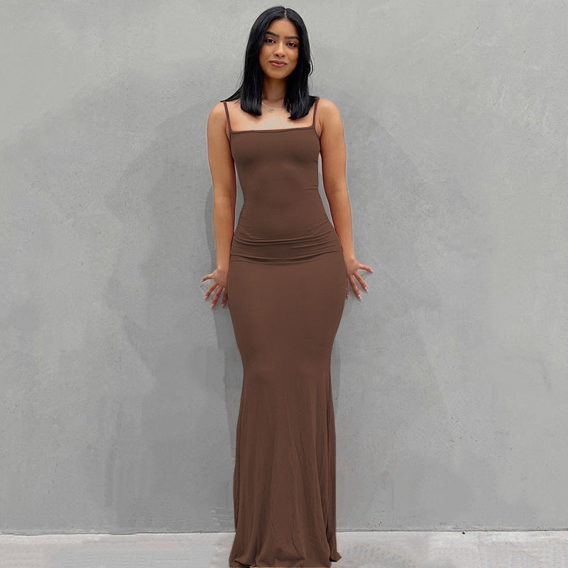 Levoire | Maxi Bodycon Élégante Marron