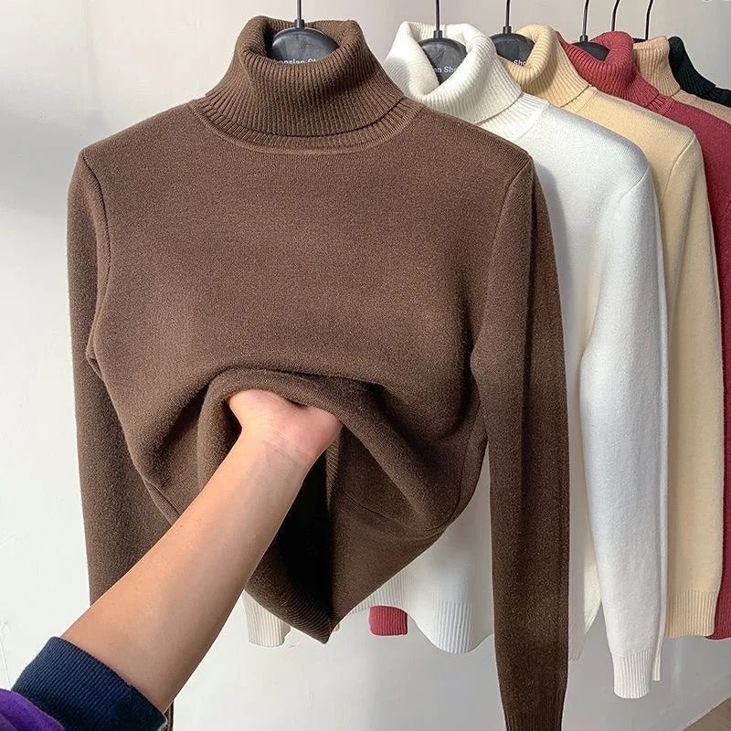 Levoire | Pull en polaire pour femmes Braun