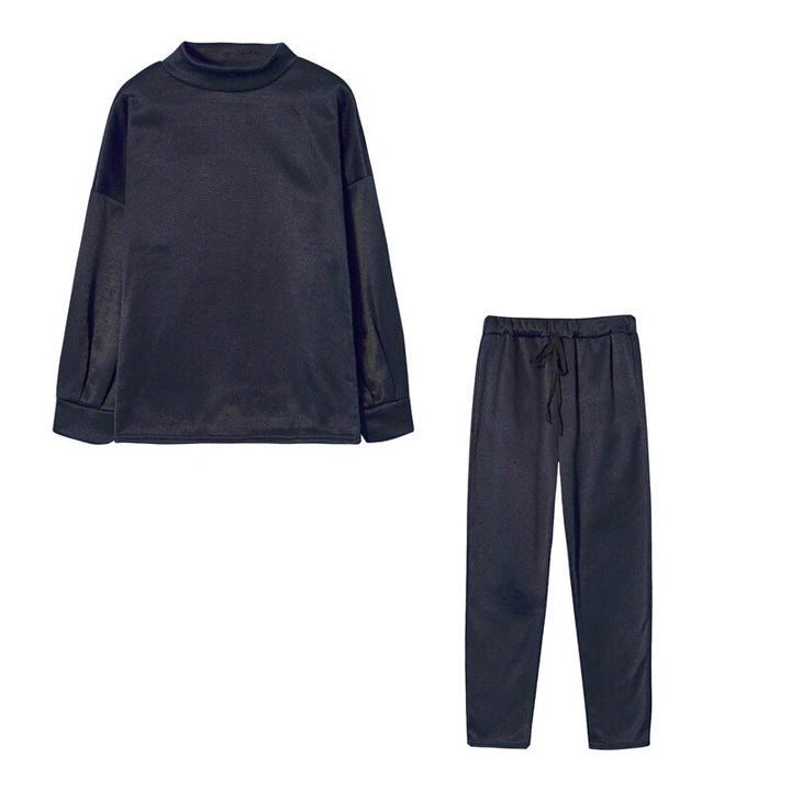 Levoire | Tailleur Femme Confortable Et Doux En Deux Pièces Bleu profond
