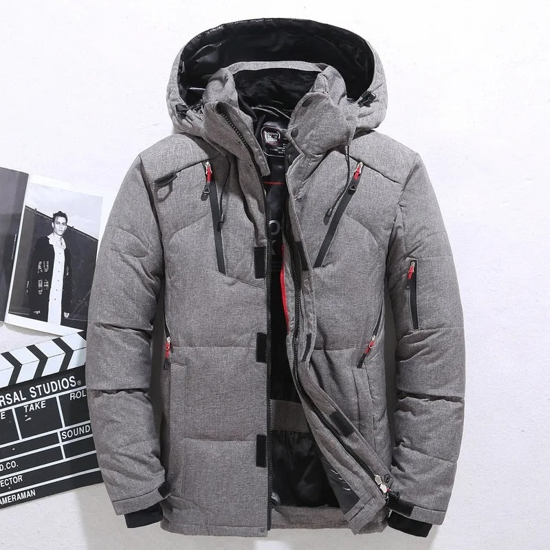 Levoire | Veste à capuche à manches longues avec poches à zip Gris