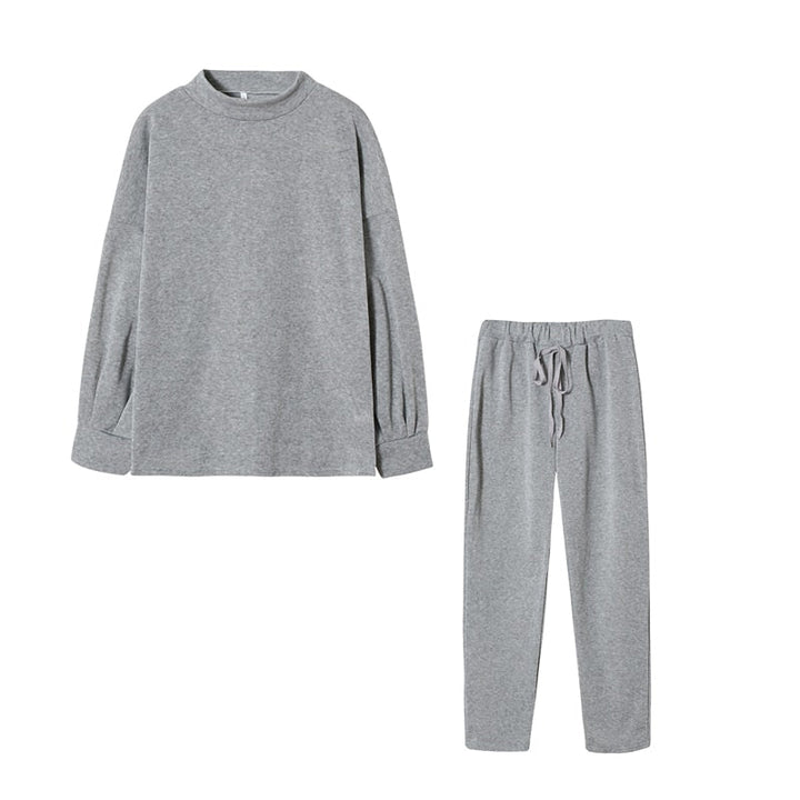Levoire | Tailleur Femme Confortable Et Doux En Deux Pièces Gris