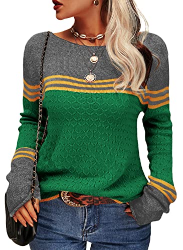 Levoire | Pull Rayé Pour Femmes Vert