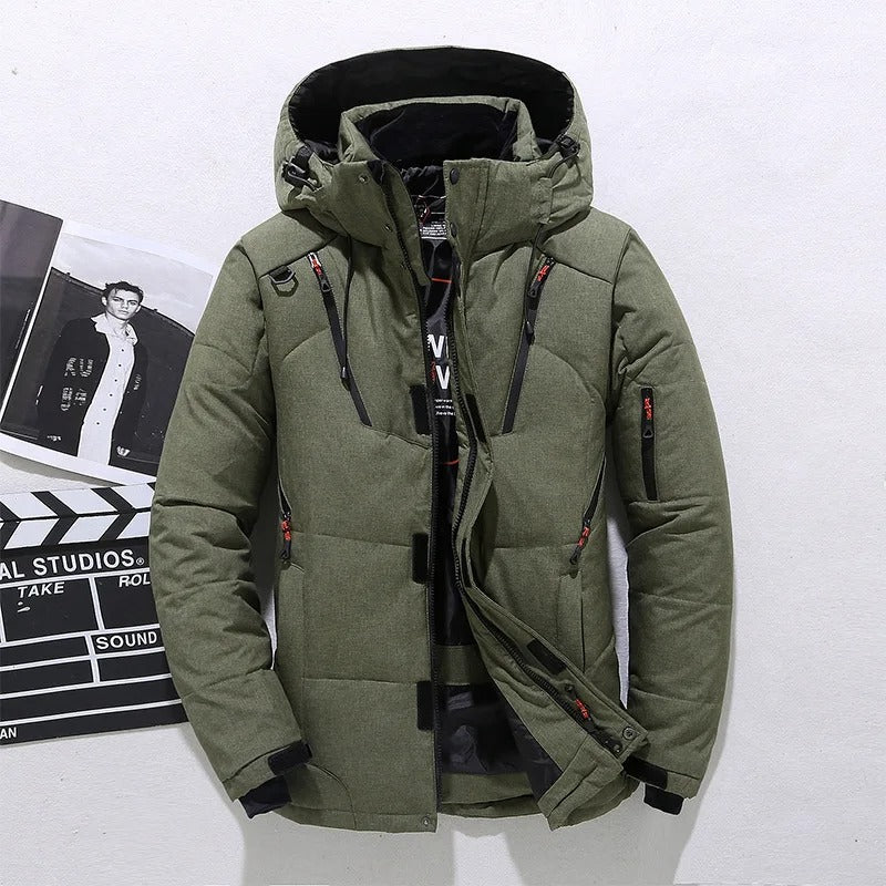 Levoire | Veste à capuche à manches longues avec poches à zip Vert