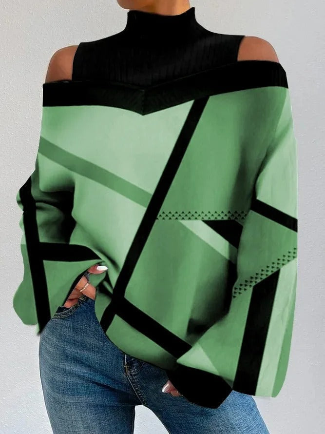 Levoire | Robe Maxi Élégante À Col Haut Vert