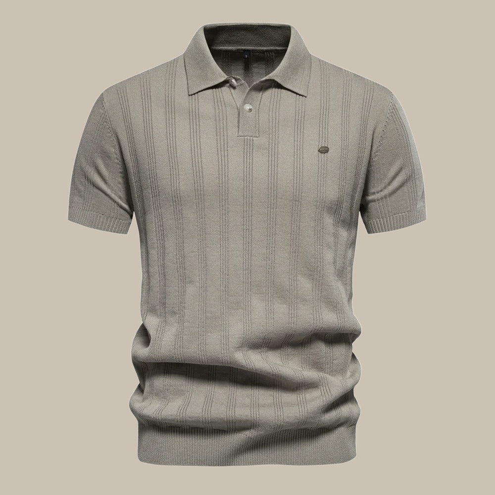 Levoire | Polo En Mérinos Élégant Pour Hommes gris