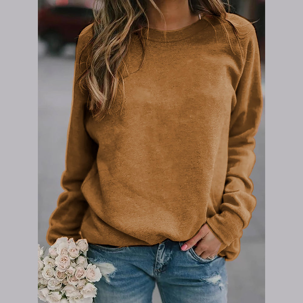 Levoire | Sweat-Shirt Élégant Et Confortable À Col Rond Kaki
