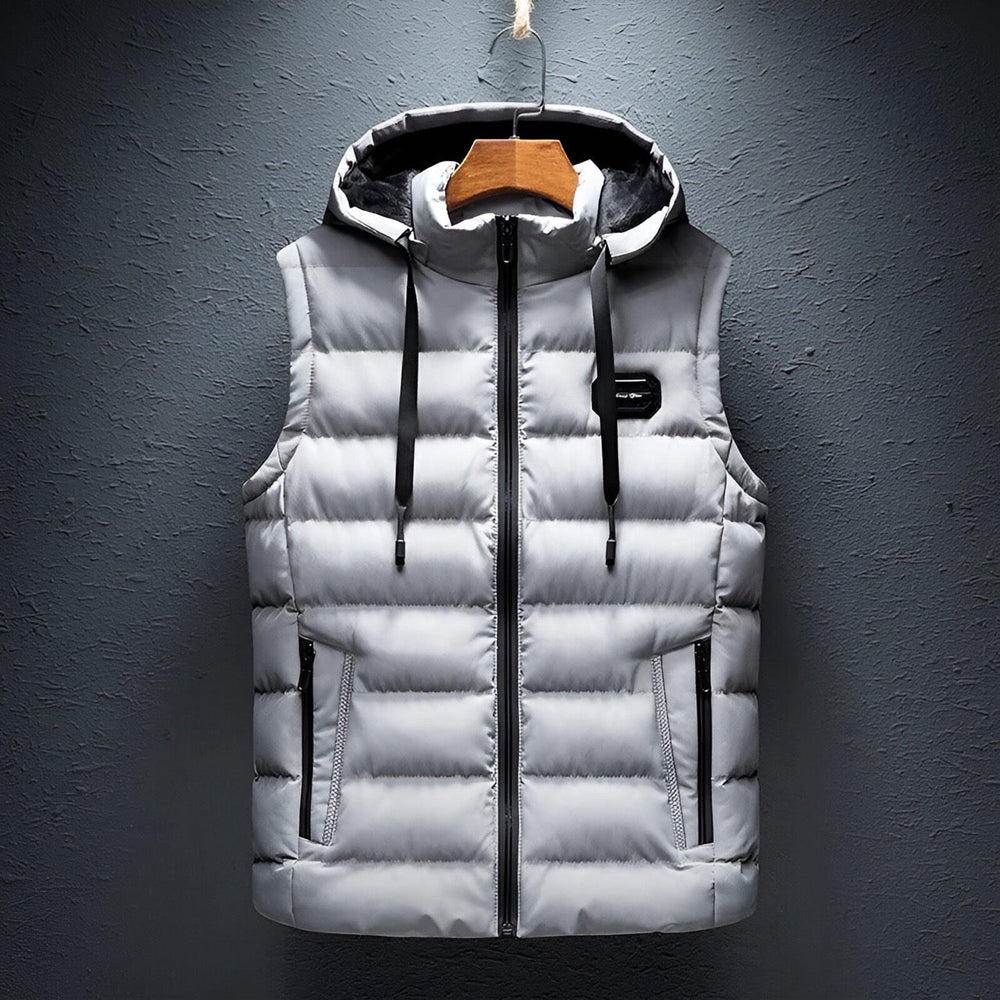 Levoire | Hoodie Gilet Pour Hommes Blanc