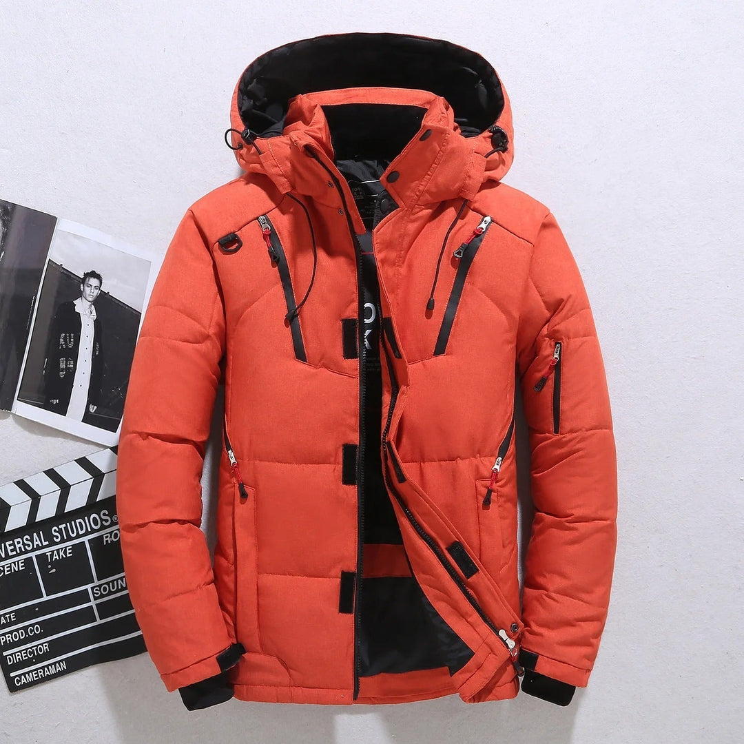 Levoire | Parka D'Hiver Homme En Duvet Orange