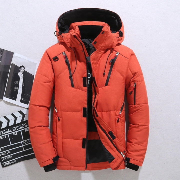 Levoire | Parka D'Hiver Homme En Duvet Orange