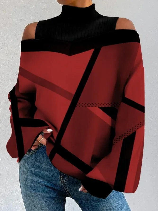 Levoire | Robe Maxi Élégante À Col Haut Rot