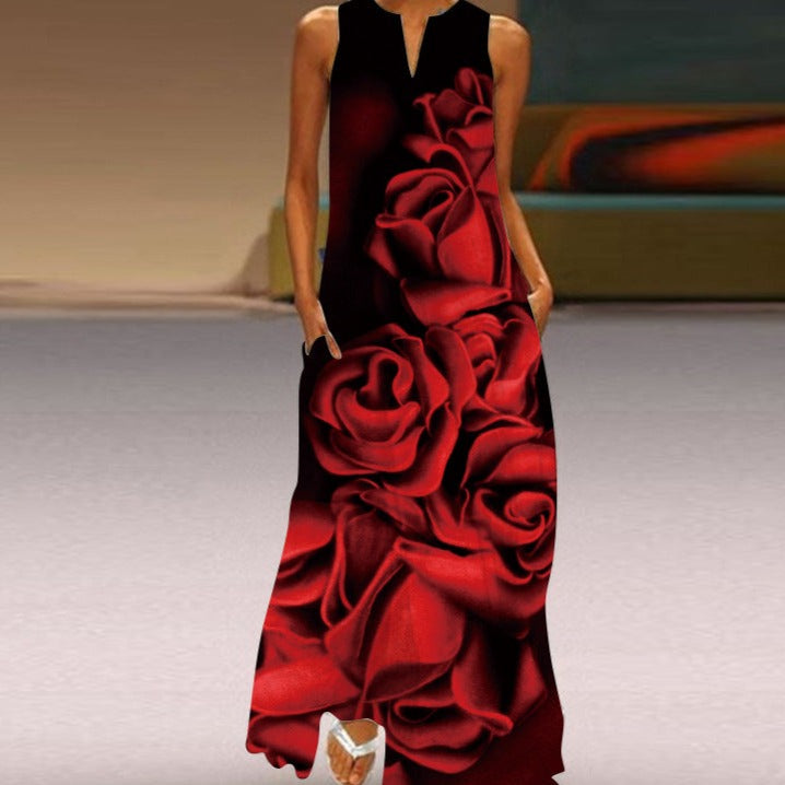 Levoire | Robe longue fluide Rouge