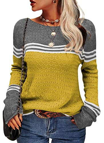 Levoire | Pull Rayé Femme Gelb