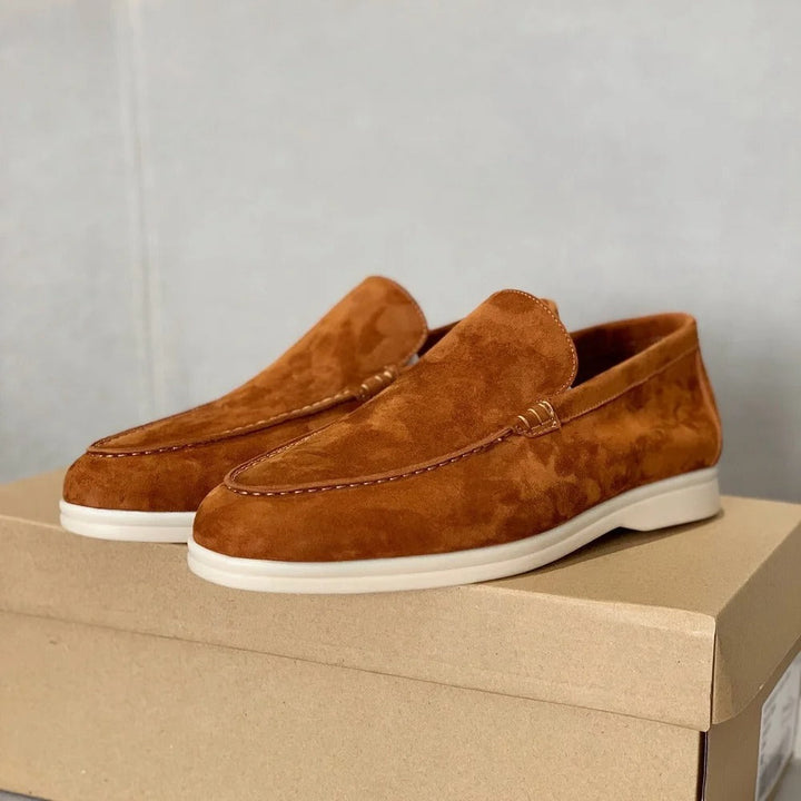 Levoire | Pantoufles En Daim Orange