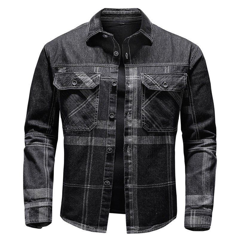 Levoire | Chemise Cowboy Carreaux Homme Noir