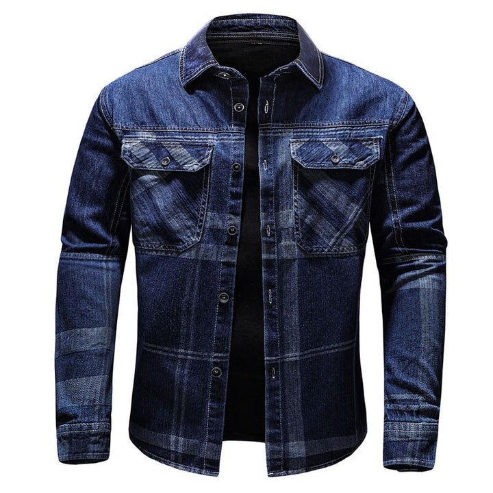 Levoire | Chemise Cowboy Carreaux Homme Bleu