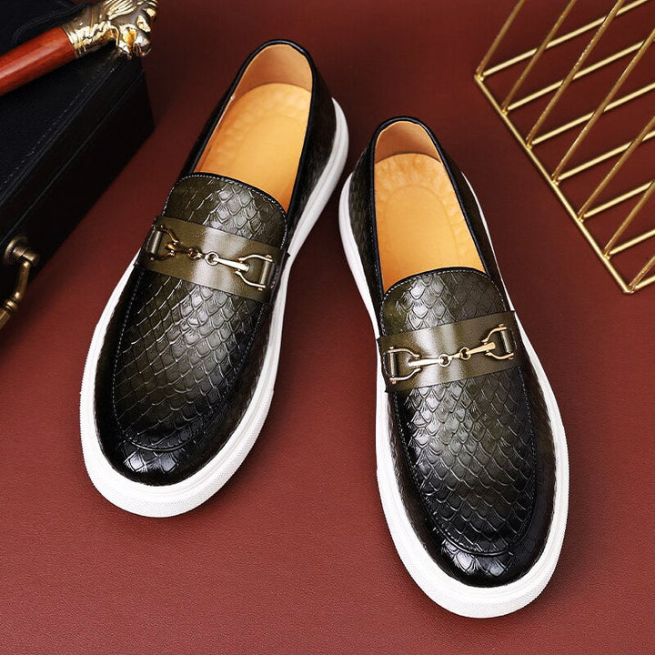 Levoire | NoirVert Ombre loafer Roi Olive