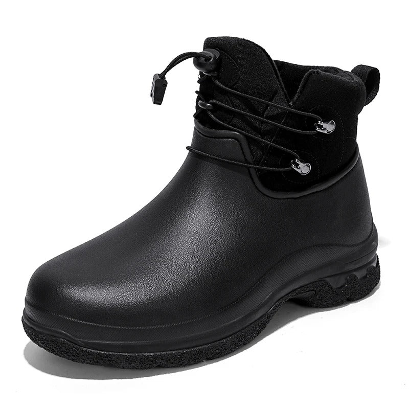 Levoire | Bottes De Pluie Élégantes Sans Lacets Avec Brides De Cheville Pour Hommes Noir