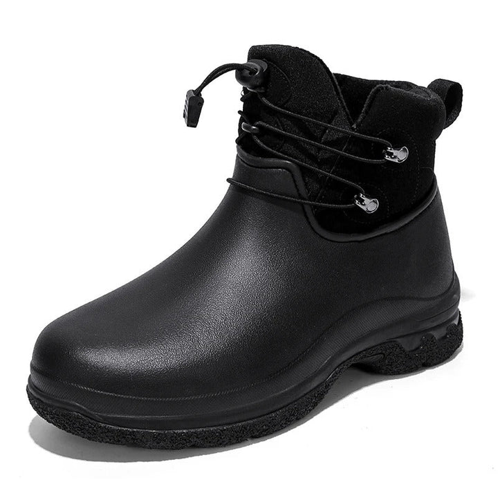 Levoire | Bottes De Pluie Élégantes Sans Lacets Avec Brides De Cheville Pour Hommes Noir