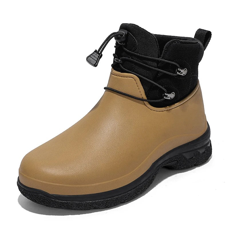 Levoire | Bottes De Pluie Élégantes Sans Lacets Avec Brides De Cheville Pour Hommes Braun