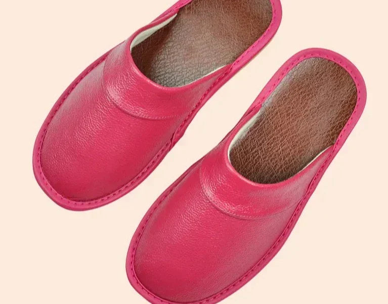 Levoire | Pantoufles En Cuir À Enfiler Pour Hommes Rosa