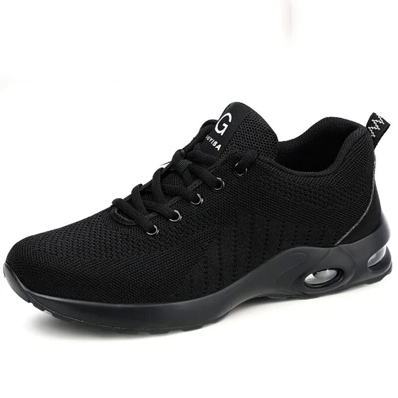 Levoire | Chaussures De Sécurité Avec Semelle Ergonomique Et Embout En Acier Pour Hommes Noir