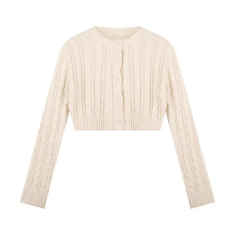 Levoire | Veste En Tricot Courte une taille Abricot