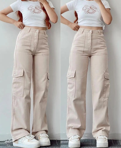 Levoire | Taille Haute Pantalons Cargo