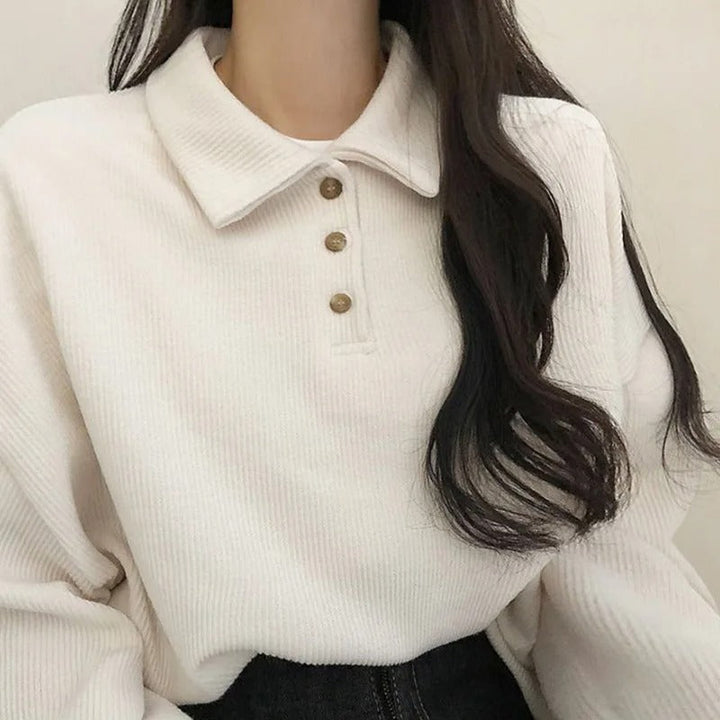 Levoire | Polo En Tricot Élégant, Tendance, Grande Taille Pour Femmes Abricot