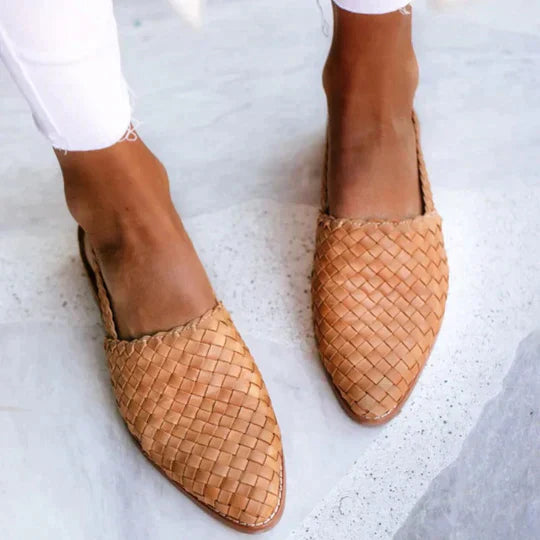 Levoire | Sandales En Tissu Tissé Faites Main Marron clair