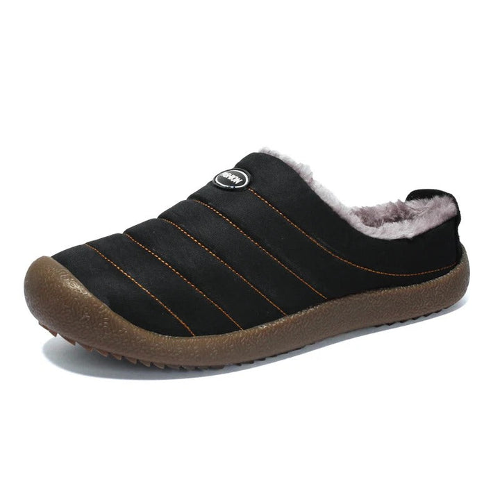 Levoire | Sandales D'Intérieur Pour Hommes Doublées Chaudes Noir