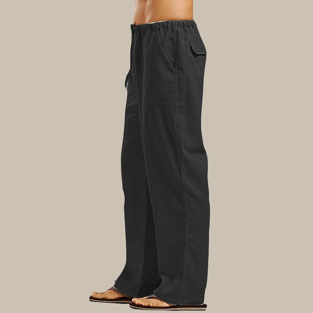 Levoire | Pantalons D'Été En Tissu Élégants Pour Hommes noir