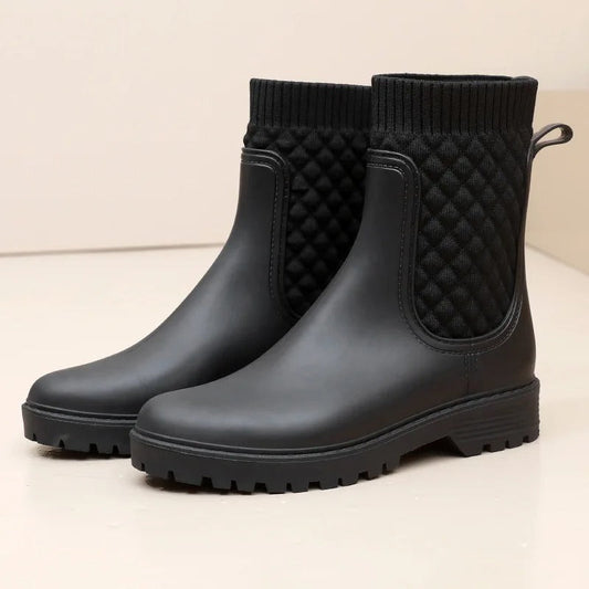 Levoire | Chaussons de pluie imperméables confortables Pull en tricot noir