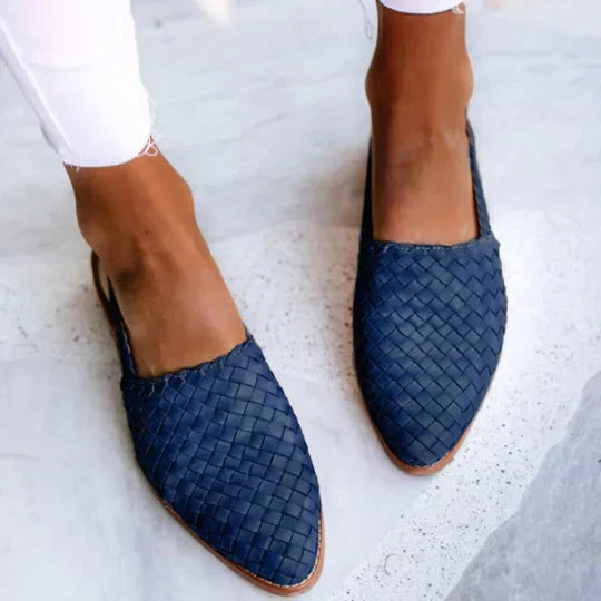 Levoire | Sandales En Tissu Tissé Faites Main Bleu