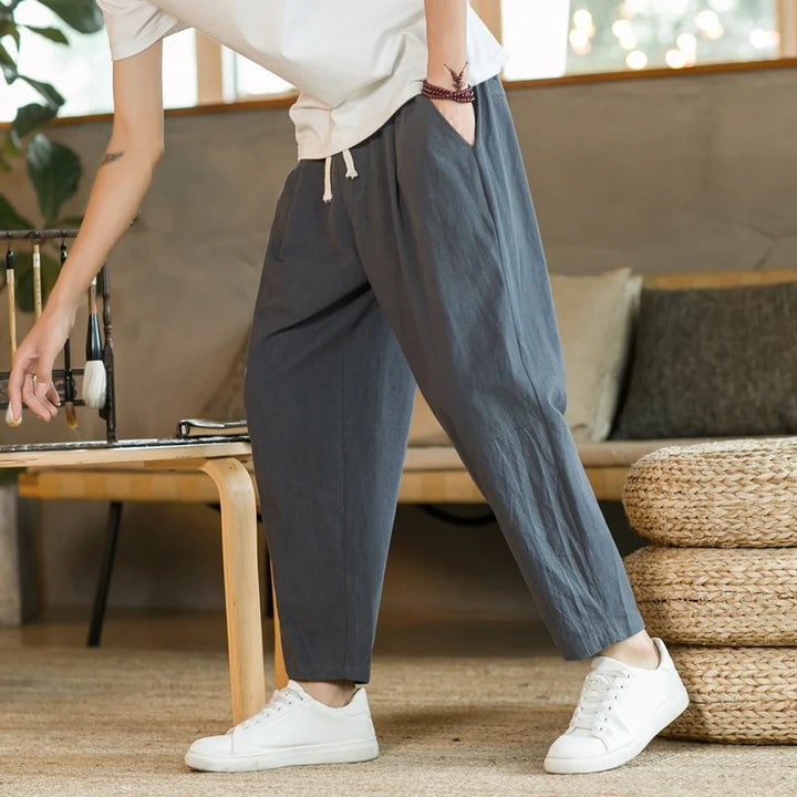 Levoire | Pantalons En Lin D'Été Gris