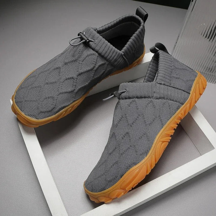 Levoire | Basse Slipon Chaussures Pieds Nus Sans Lacets Pour Hommes Gris foncé