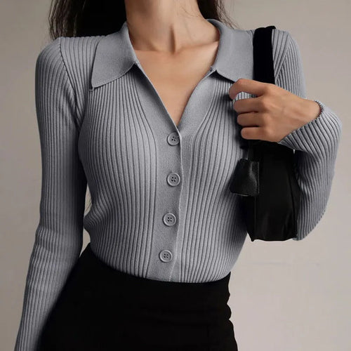 Levoire | Pull Polo En Tricot Stretch Élégant Pour Femmes