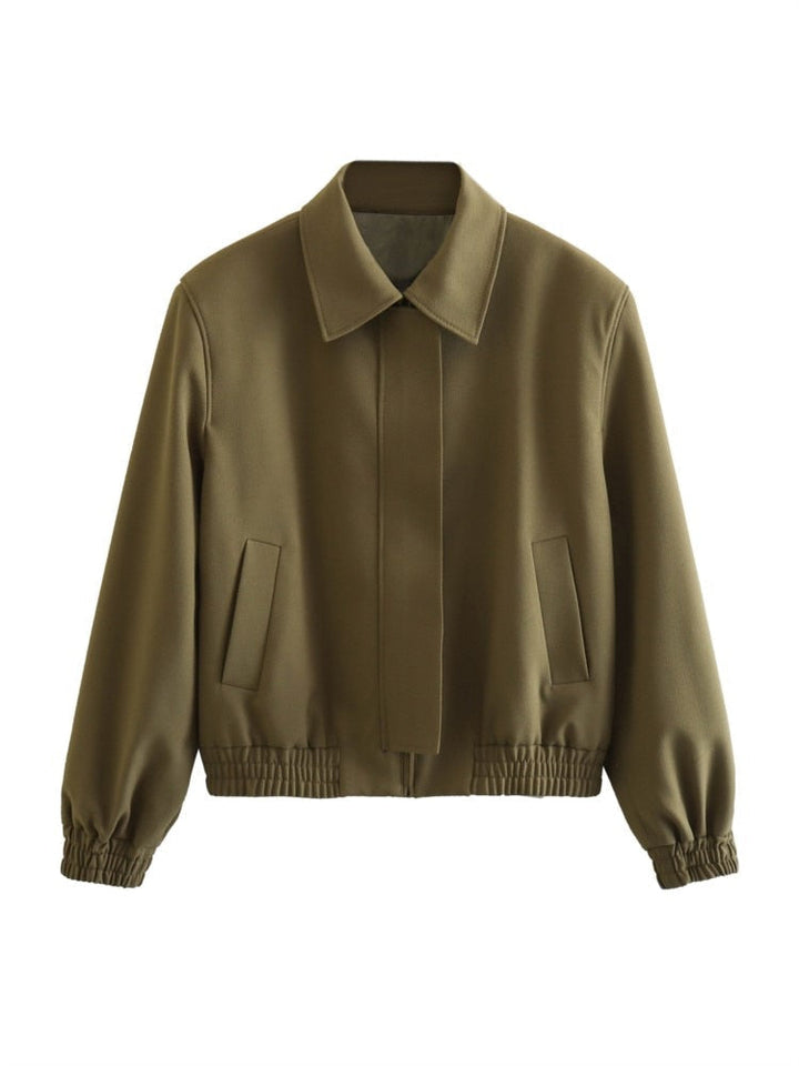 Levoire | Veste De Transition Tendance Décontractée Grande Taille Avec Col Pour Femmes