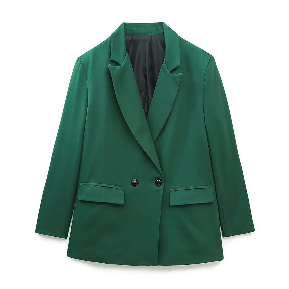 Levoire | Blazer Long Tendance Confortable Pour L'Automne Vert
