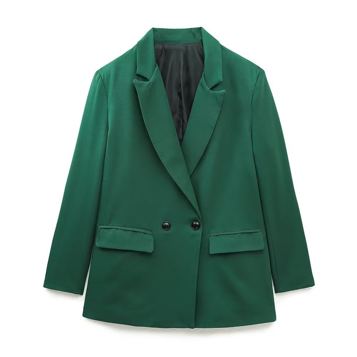 Levoire | Blazer Long Trendy Confortable Pour L'Automne Vert