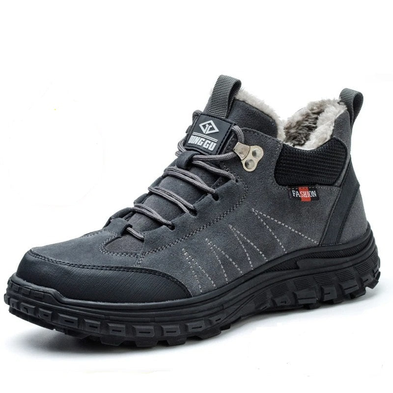 Levoire | Bottes De Sécurité Rembourrées Avec Embout En Acier Et Semelle Antidérapante Pour Hommes Gris en fausse fourrure